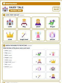 First page of First Words: Fairy Tale, Pre-A1 worksheet