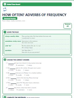 First page of How Often? Adverbs of Frequency