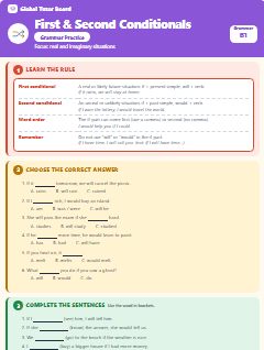 First page of First & Second Conditionals