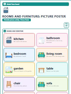 First page of Rooms and Furniture: Picture Poster, A1 posters